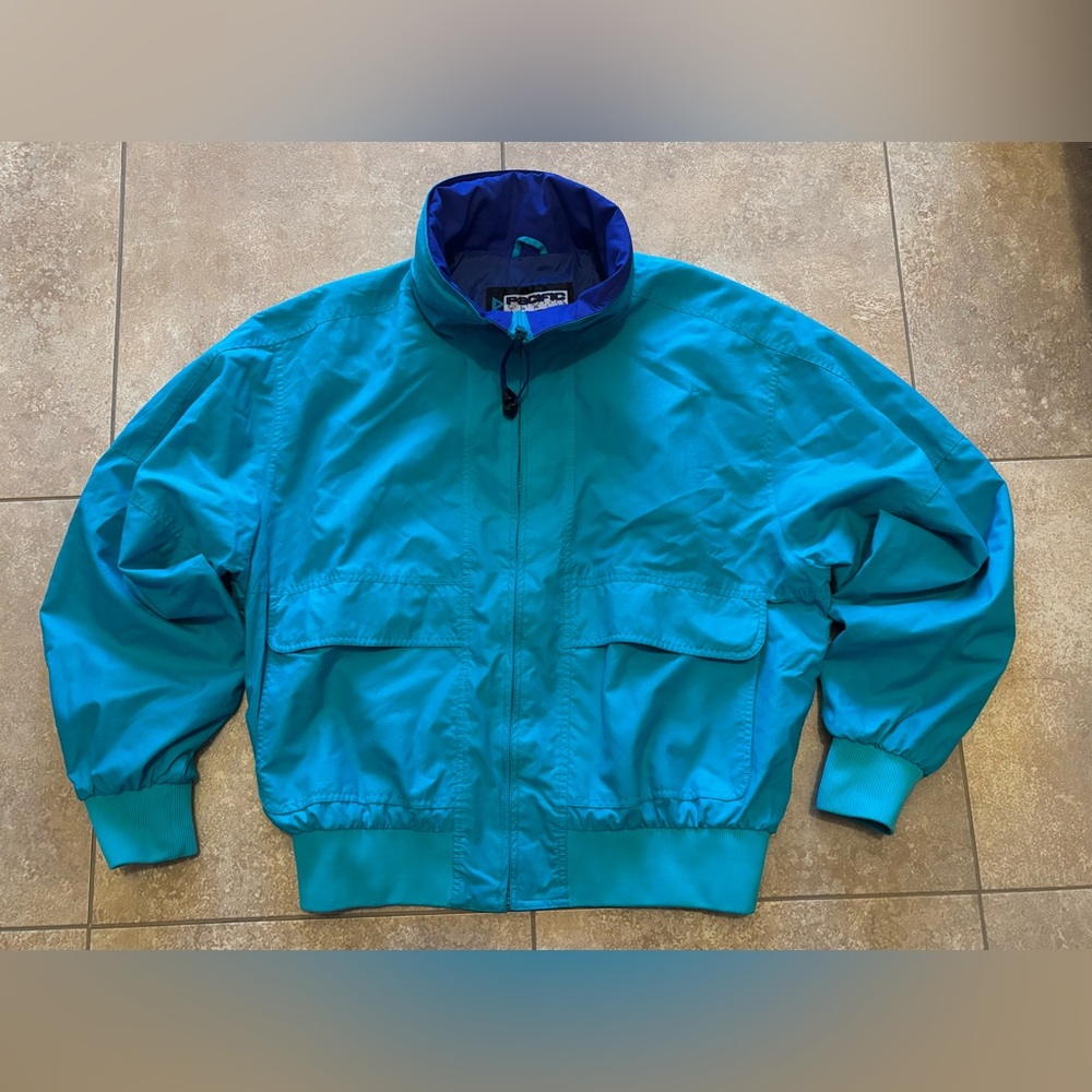 Vintage Unisex Pacific Trail Turquoise and Purple Jacket